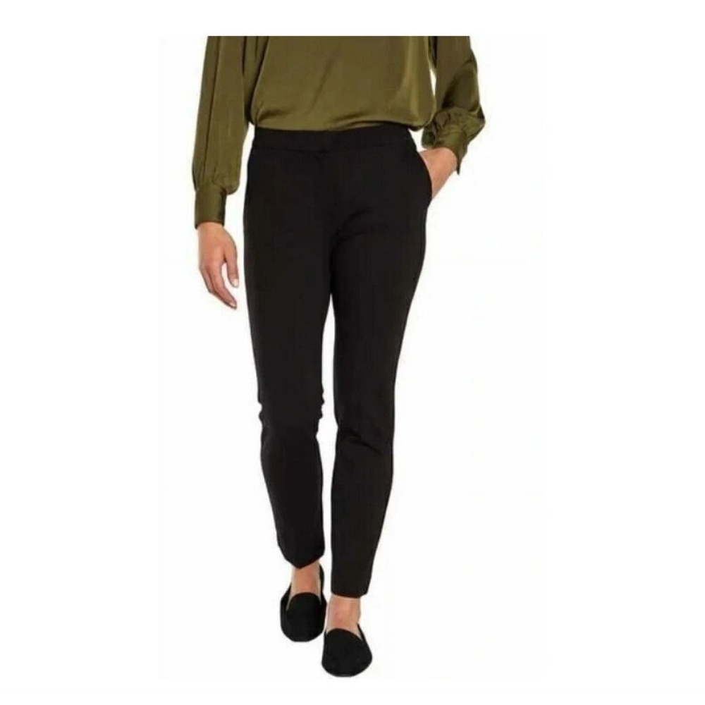 NWT‎ Banana Republic Stretch Black Ponte Pants Size 8 Preppy Academia